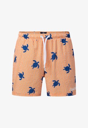 Blount & Pool, HAWAII BEACH SHORTS - Swimming shorts - orange stripe turtle