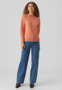 Vero Moda VMDOFFY O-NECK NOOS - Pulover - scarlet ibis