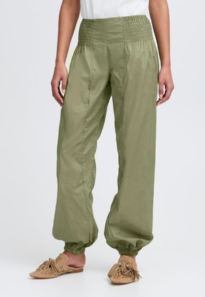 JILL WIDE - Trousers - deep lichen green