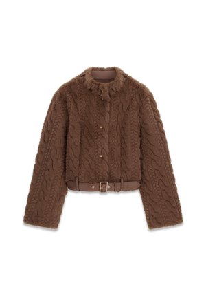 Guess, GEFLOCHTENE KURZE JACKE - Veste d'hiver - braun