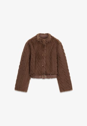 Guess, GEFLOCHTENE KURZE JACKE - Veste d'hiver - braun