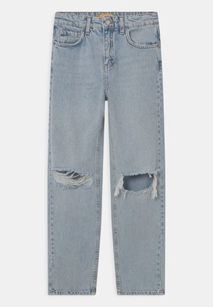 Džíny Straight Fit - light blue destroy