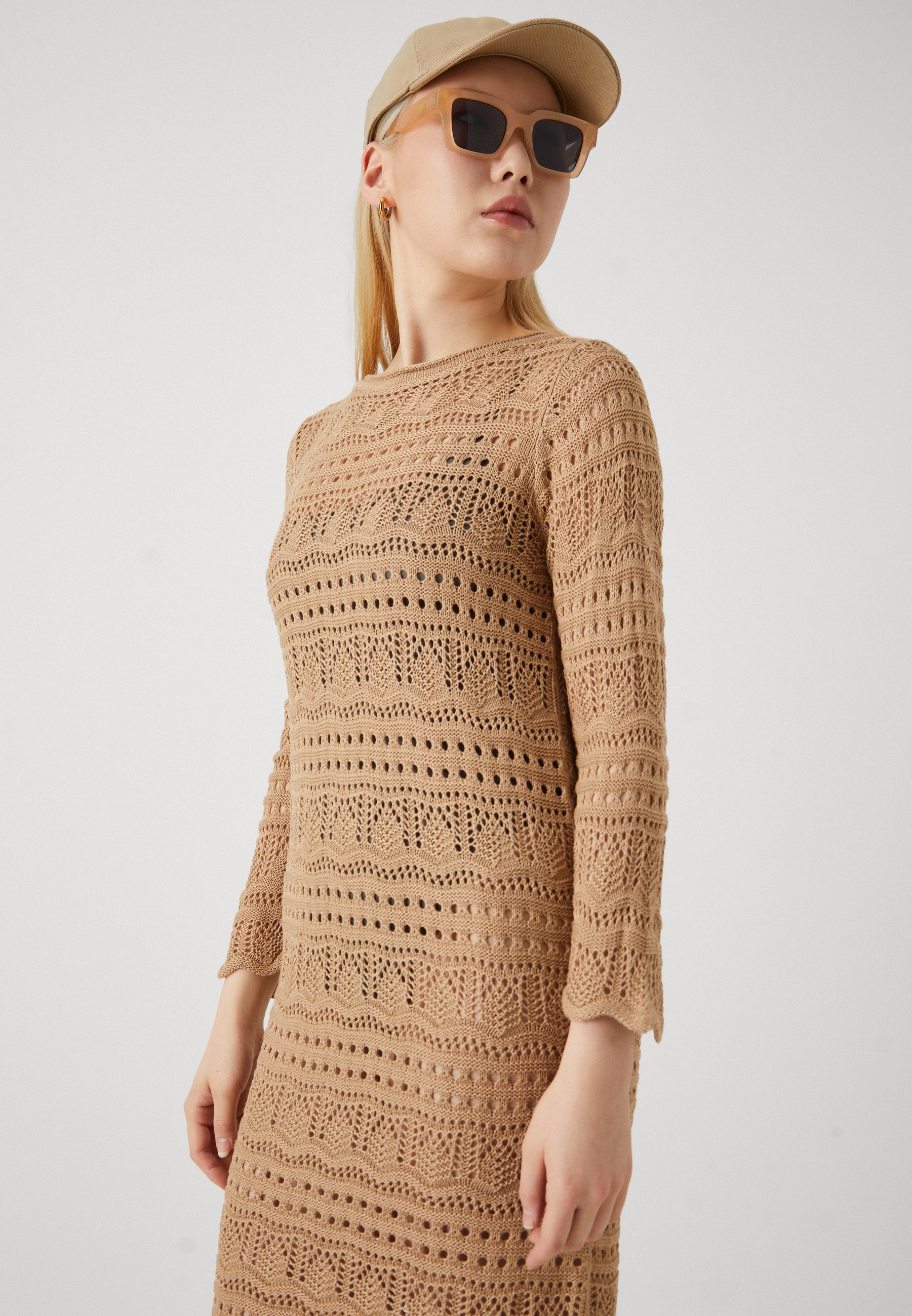 【NILLRING】Unbalanced boat neck short-sleeved Dress _ BEIGE 닐링