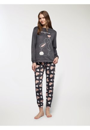 SET CON STAMPA CONIGLIO - Pigiama - piombo