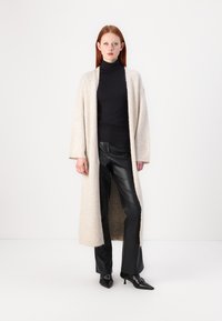 Gina Tricot LONG CARDIGAN - Cardigan - oat melange