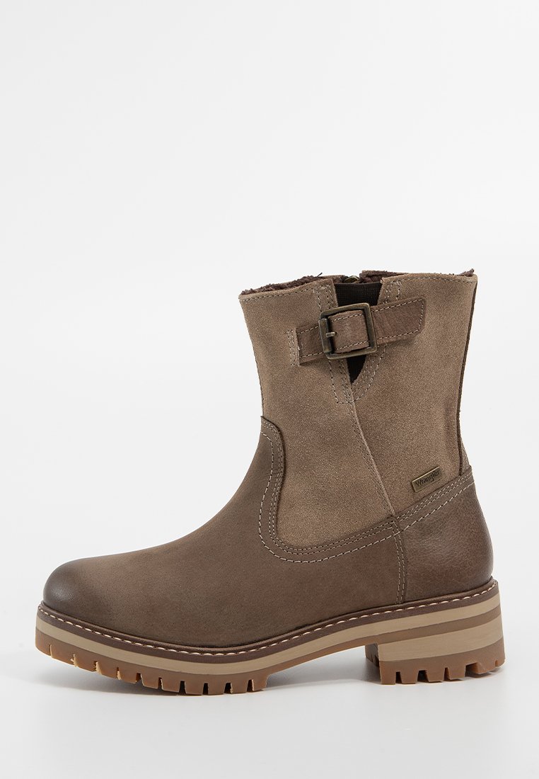 Wrangler Enkellaarsjes met plateauzool zandkleur