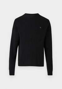 VERTICAL TEXTURE CREW - Jumper - black