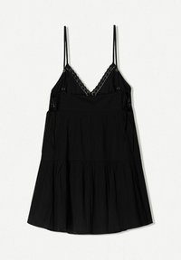 TEXTURED WITH TRIM MINI - Robe de jour - black