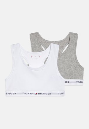 Tommy Hilfiger BRALETTE 2 PACK - Formujúca podprsenka - white/light grey heather