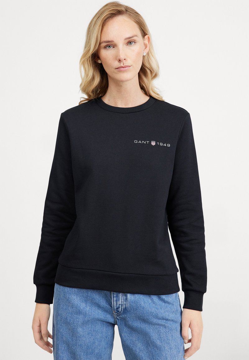 Hoodie RED GANT GRAPHIC C-NECK Sudadera Evening Blue/azul