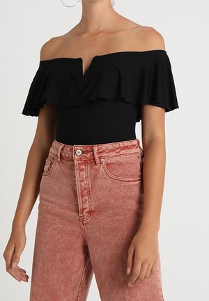 T-shirt med print - black