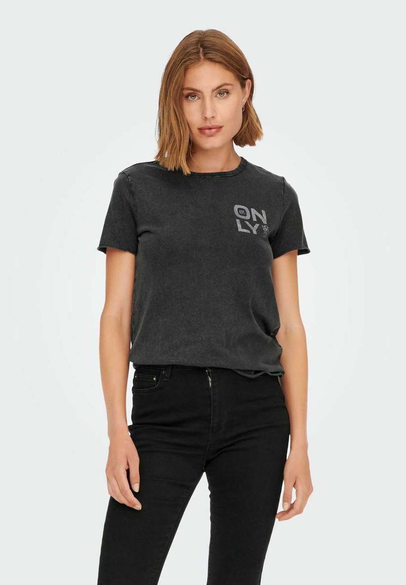 ONLY ONLLUCY LIFE REG S/S JRS NOOS - T-shirts print - schwarz