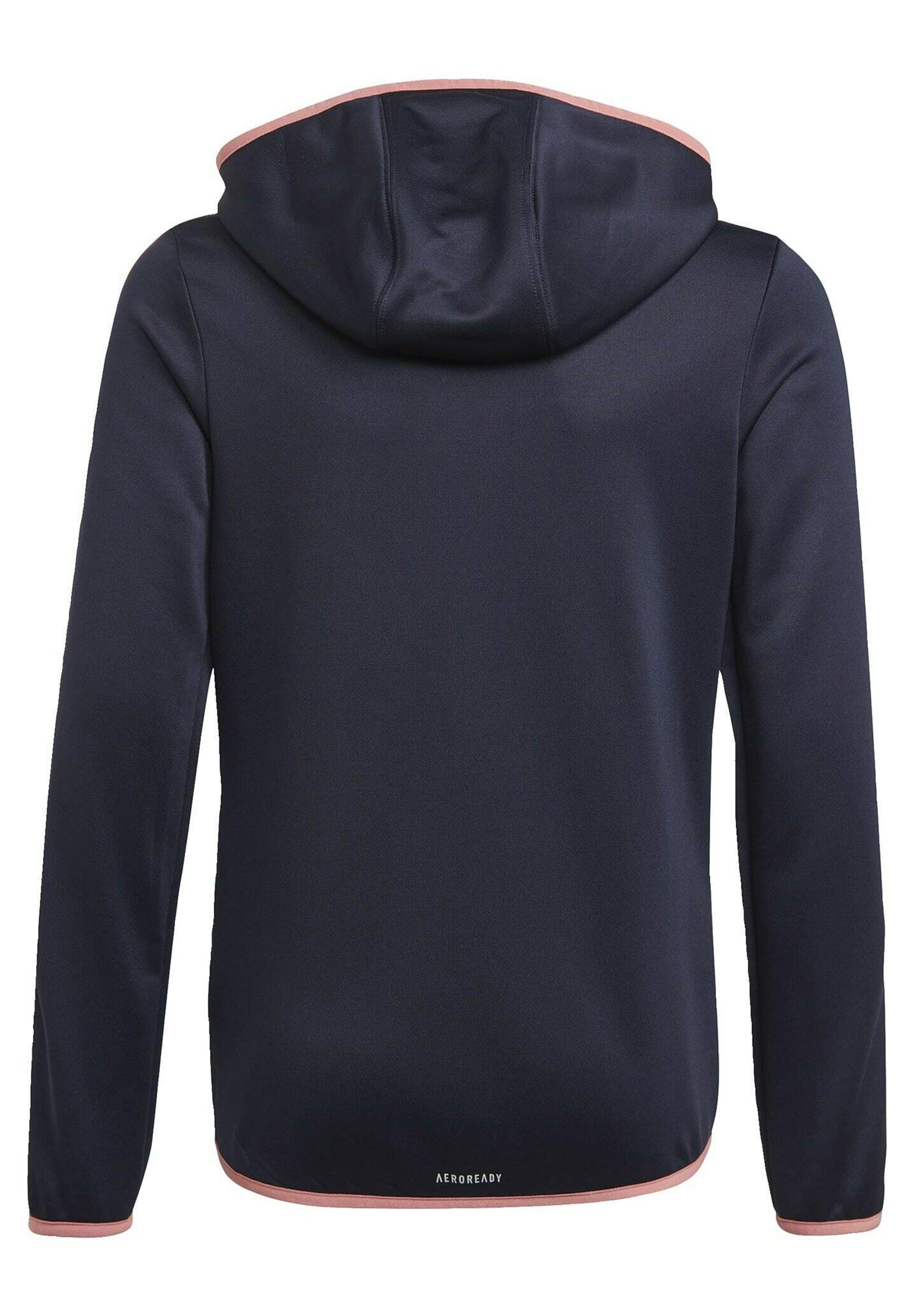 adidas Performance ADIDAS DESIGNED TO MOVE 3-STRIPES FULL-ZIP HOODIE -  Sudadera con cremallera - blue/azul - Zalando.es