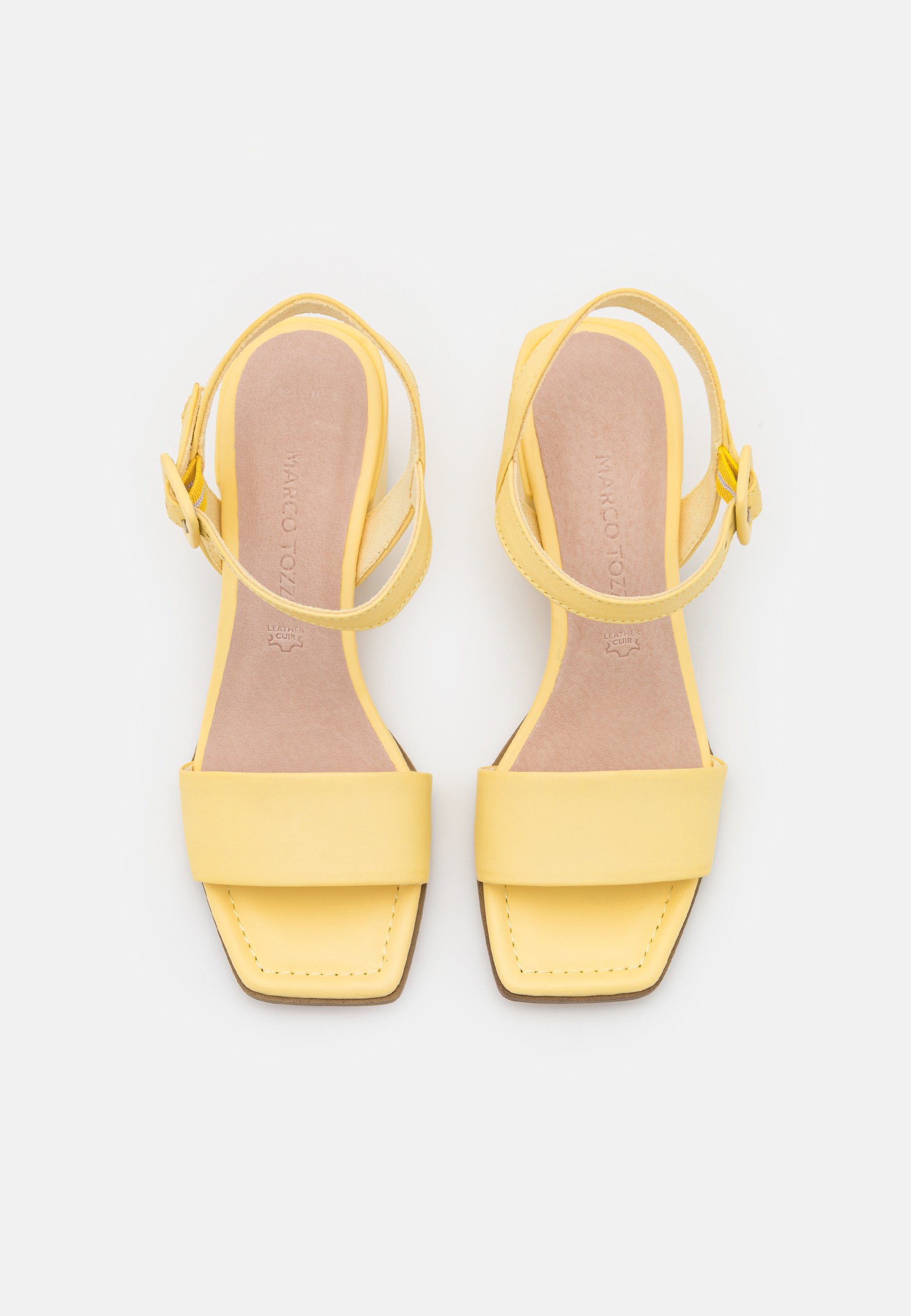 marco tozzi yellow sandals