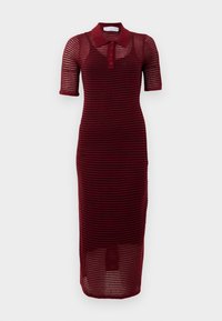 MELINE DRESS STRIPE - Vestido de malha - claret/black