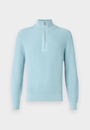 ALEX HALF ZIP SWEATER - Strikkegenser - blue