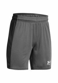 Meeste sportlikud lühikesed püksid tumesinises värvitoonis, valmistatud niiskust eemaldasest kangast. Omab elastset vööd ja valget Under Armour logo.