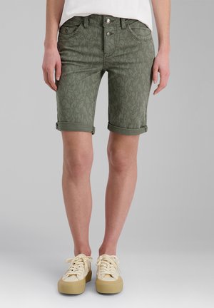TIMEZONE, NALI TZ - Denim shorts - olive overdye leaf
