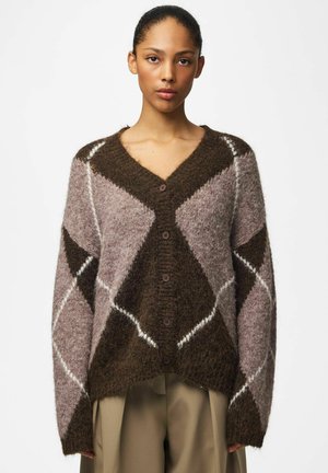 Pieces, KNITTED CARDIGAN PCRASMINE - Gilet - hot fudge