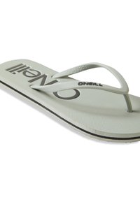 Grå flip-flop med struktureret sål og tynde stropper. Har tekst med "PVC GRATIS" og en sort accentlinje langs sålen. Mærke: O'Neill.