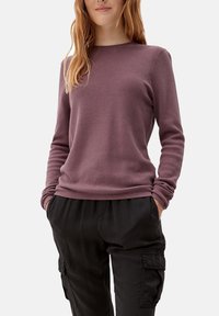 QS Stickad tröja - purple