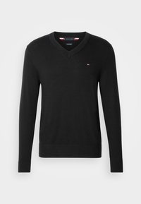 PIMA V NECK - Jersey de punto - schwarz