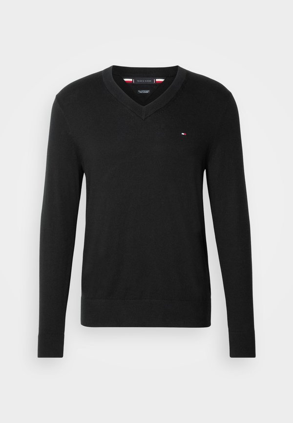 PIMA V NECK - Jumper - schwarz3