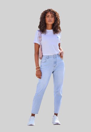 LASCANA T-shirt imprimé - weiß-blau