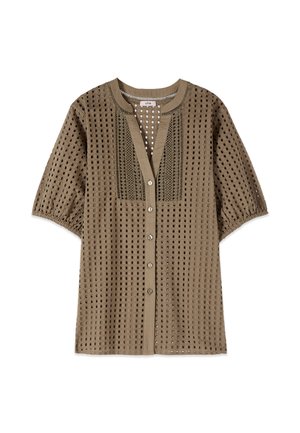 Oltre, CAMICIA TRAFORATA - Blusa - verde militare