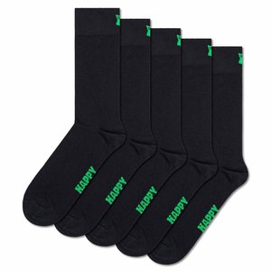 Happy Socks SOLID SOCKS UNISEX 5 PACK - Chaussettes - black