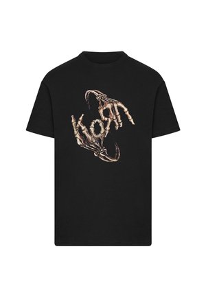 Merchcode, KORN SKULL HANDS TEE - T-shirt con stampa - black