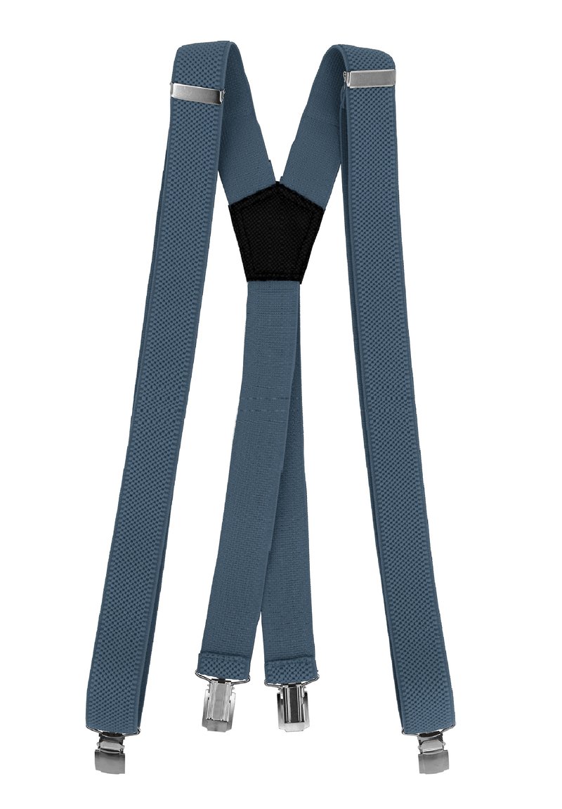 Fabio Farini HOSENTRÄGER 3CM BREITE X-FORM VERSTELLBARE LÄNGE MIT CLIPVERSCHLUSS - Gürtel business - hellblau