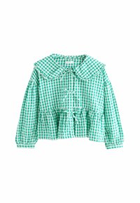 Next REGULAR FIT CHECK  - Blus - green