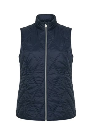 Ulla Popken, HYPRAR MIXED QUILTED WATER-REPELLENT VEST - Weste - marine