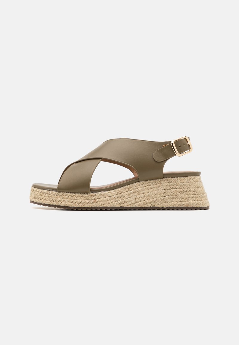 ONLY SHOES ONLMINERVA - Platåsandaletter - brown/yellow