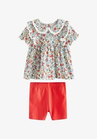 Valgt, red blue ditsy floral