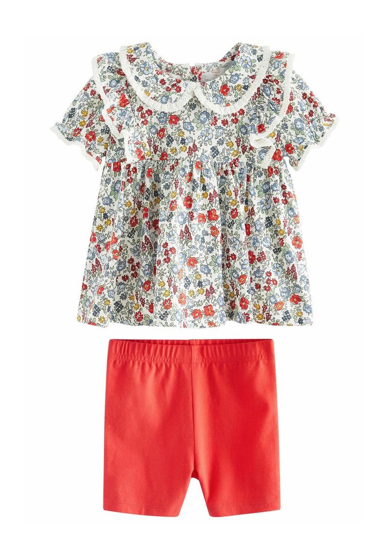 Next SHORT SLEEVE AND CYCLE SET - REGULAR FIT - T-shirts print - red blue ditsy floral