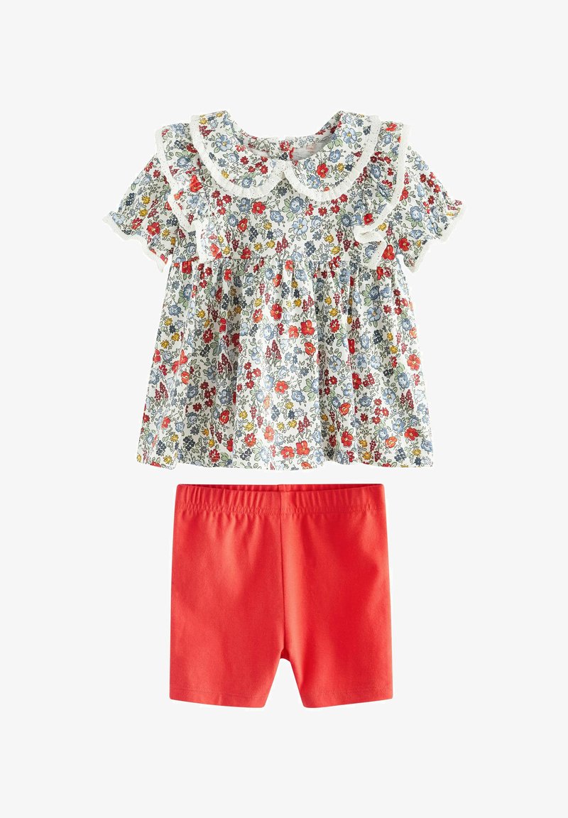 Next SHORT SLEEVE AND CYCLE SET - REGULAR FIT - T-shirts print - red blue ditsy floral