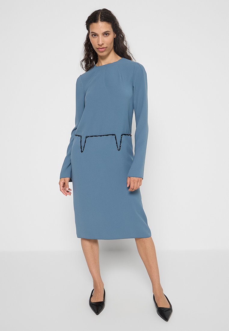 N°21 Etui-jurk blauw