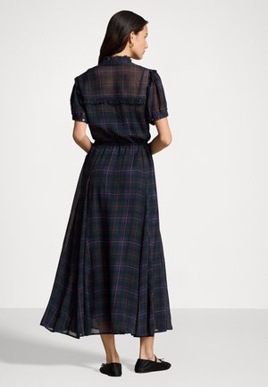 RUFFLE TRIM PLAID DRESS - Srajčna obleka - multi-coloured