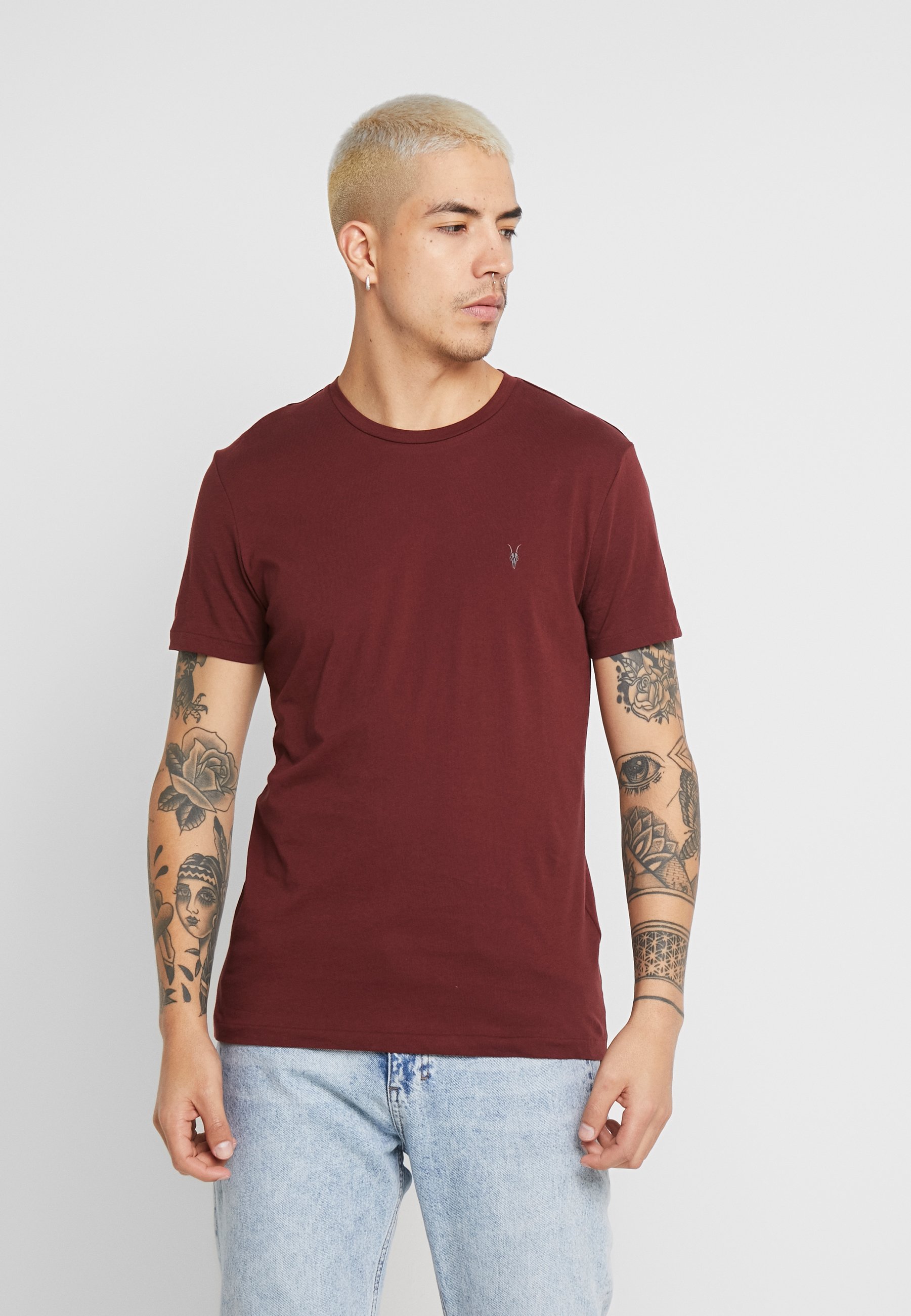 all saints red t shirt