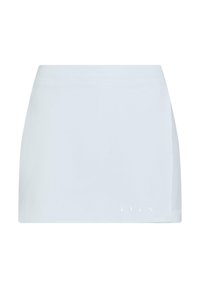 Mini falda blanca con una textura suave, diseño sencillo y sutiles detalles de logotipo a lo largo del dobladillo. Confeccionada para una silueta ajustada.