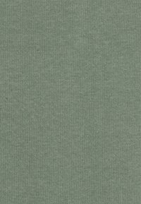 Gestrickter Stoff in einem sanften Grünton, der eine feine Rippstruktur mit subtilen Farbvariationen aufweist und so ein glattes, harmonisches Erscheinungsbild erzeugt.