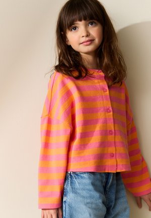 Next REGULAR FIT - TEXTURED STRIPED  - Gilet - pink orange