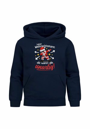 KINDER SPRUCH LUSTIG WEIHNACHTSMANN DIE WAREN ALLE - Hoodie - navy