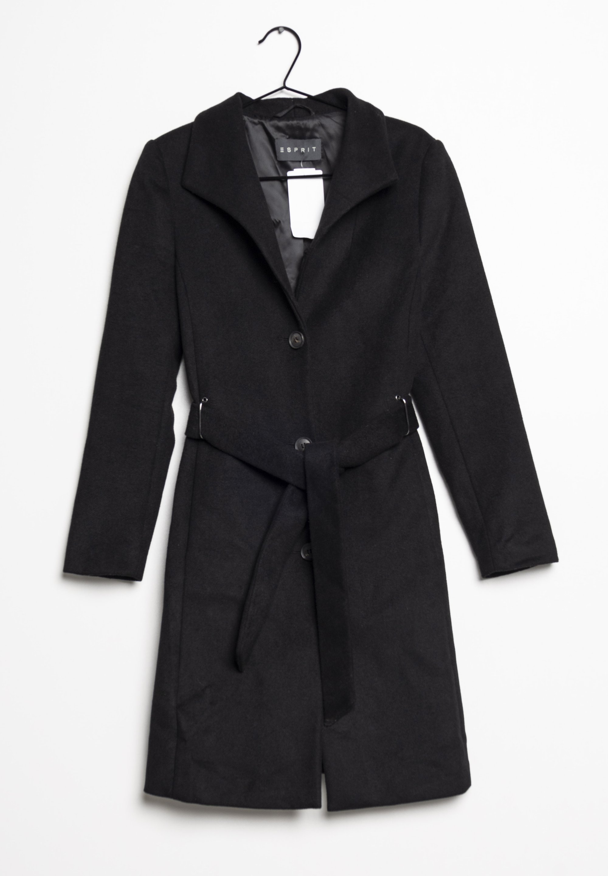 Esprit Klassischer Mantel black/schwarz (Pre-owned) Zalando
