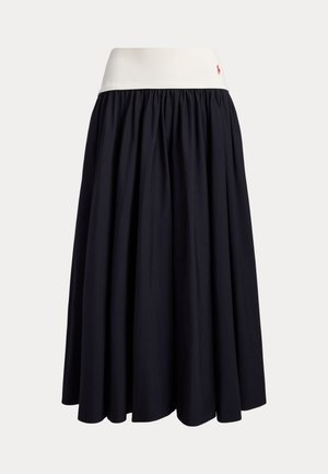 CONTRAST-WAISTBAND A-LINE SKIRT - Gonna a campana - atlantic