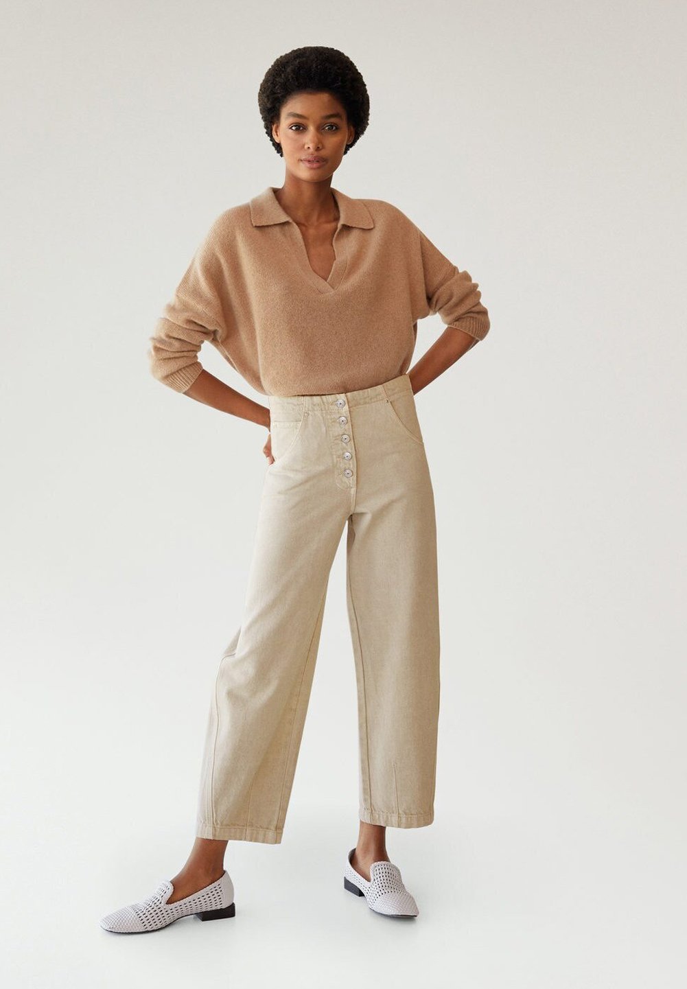 straight jeans beige