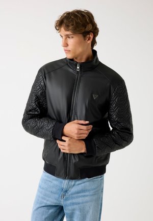 LOGO - Giacca in similpelle - schwarz