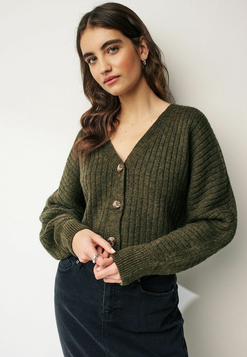 Next Strickjacke - khaki green